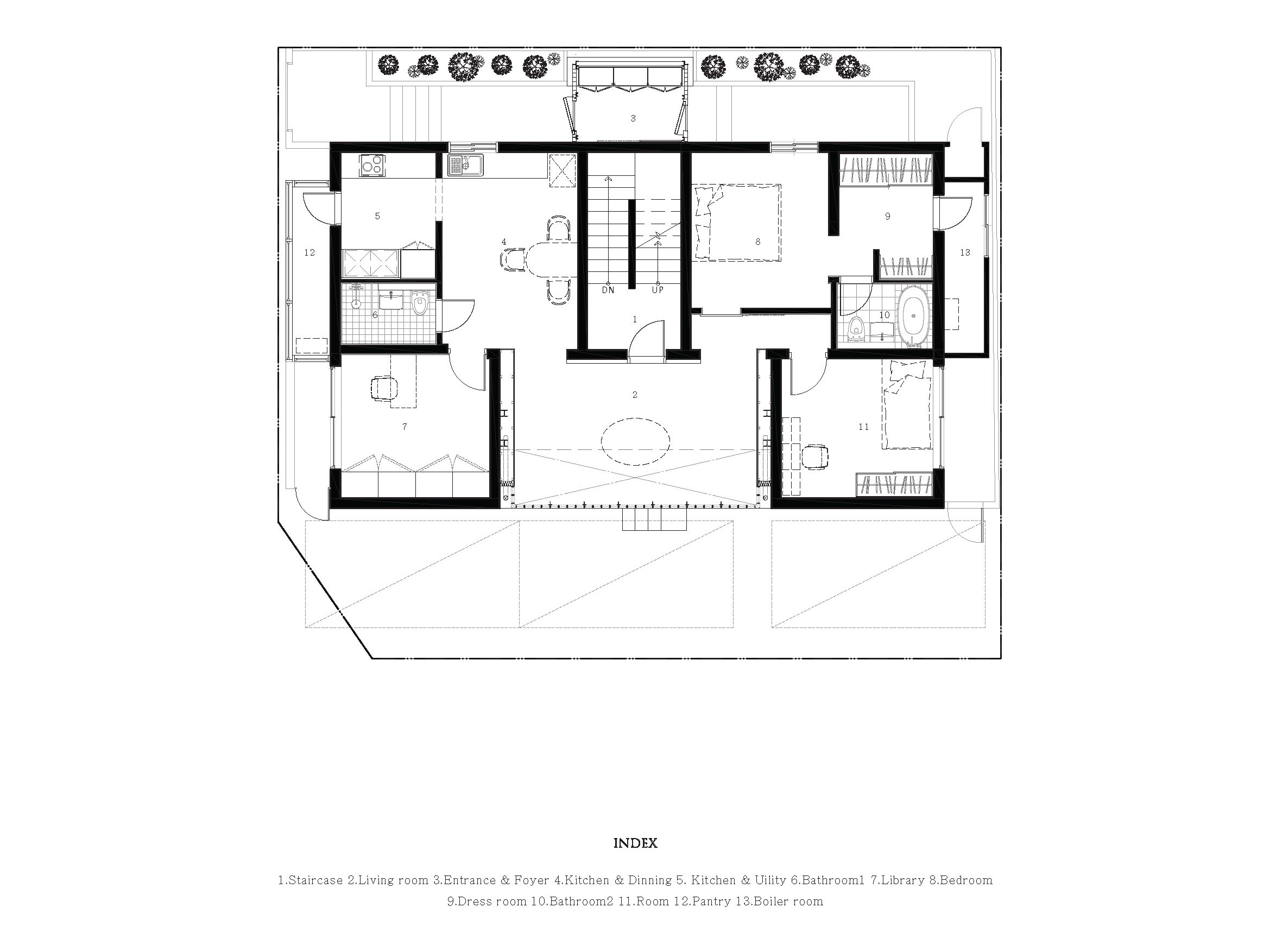 벽돌집의 투명한 변신, Mews Glass House 8 02 New plan edited