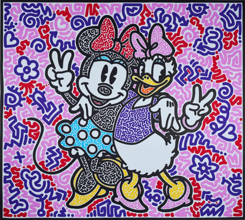 해외 진출 꿈꾸는 아트부산, 2024 프리뷰 8 ArtBusan2024 Pearl Lam Galleries MR DOODLE 미스터 두들 Minnie Daisy 2023 Acrylic on canvas 180 x 200 cm