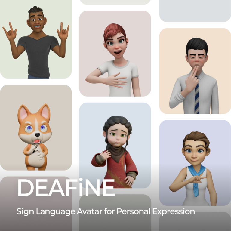 DEAFiNE : 농인의 창작과 자기표현을 위한 수어 아바타 서비스
